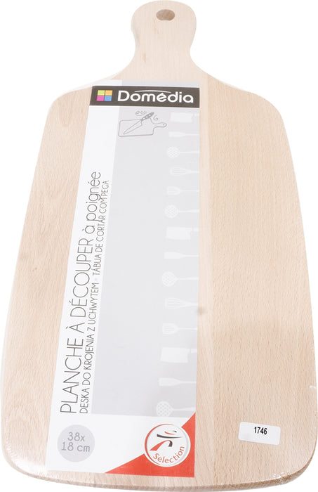 Domedia Wooden Cutting Board with Handle, 38 x 18 cm