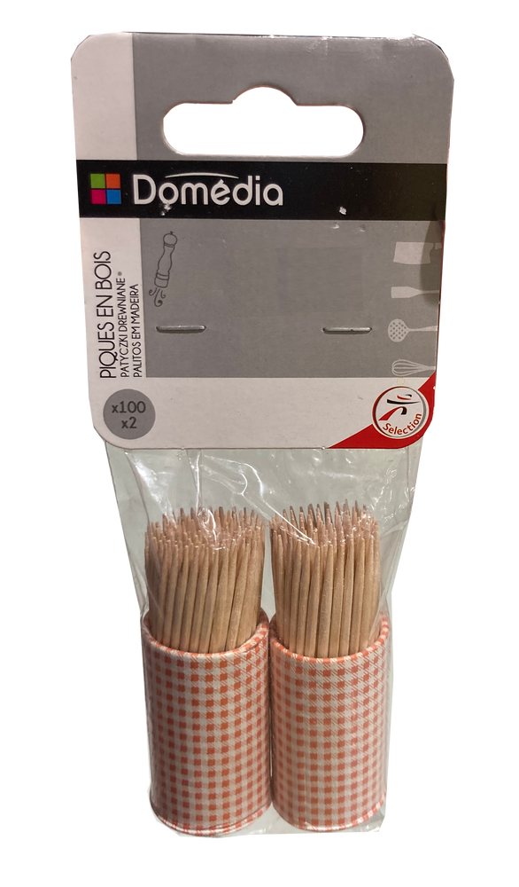 Domedia Tapas Sticks (Toothpicks), 2 x 100 ct