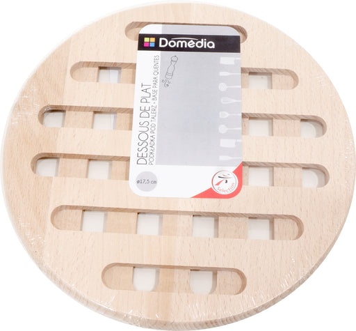 Domedia Round Wooden Trivet, 17.5 cm