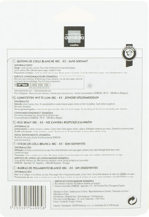 Domedia Glue Sticks Value-Pack, 5 ct