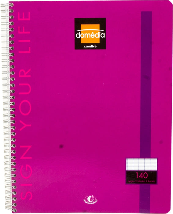 Domedia Wirebound Notebook, 140 sheets