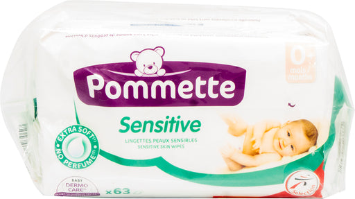 Labell Sensitive Skin Wipes Value Pack, Extra Soft, No parfum, 0 months +, 2 x 63 ct