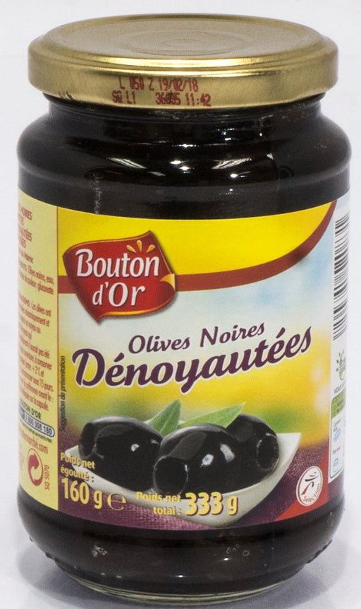 Bouton d'Or Pitted Black Olives, 333 g