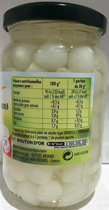 Bouton d'Or Small White Pickled Onions, 190 gr