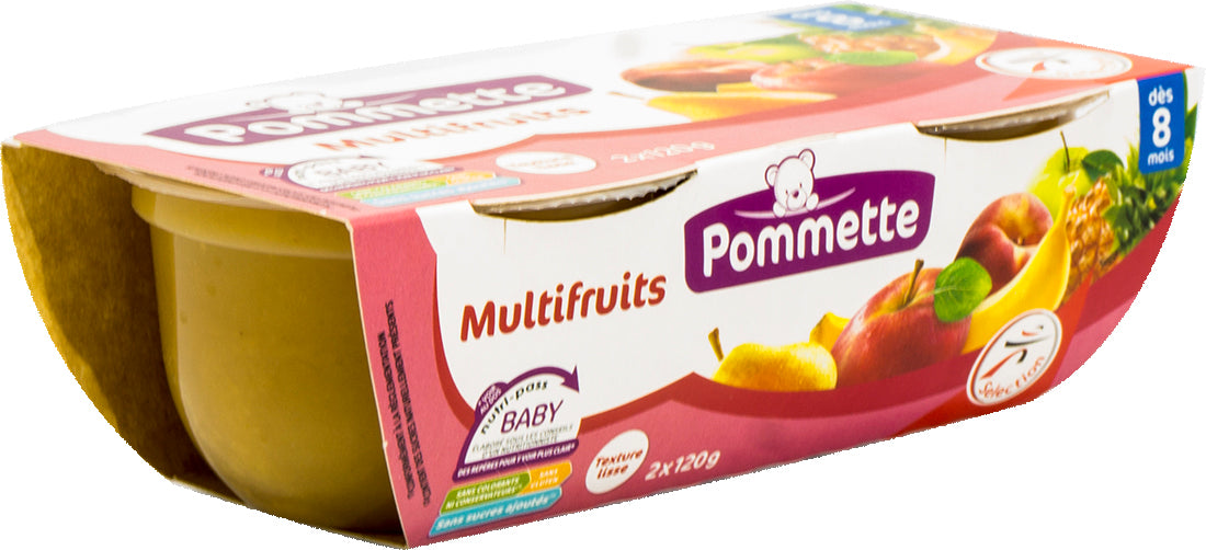 Pommette Multifruit Compote, 8 Months, 2 x 120 gr