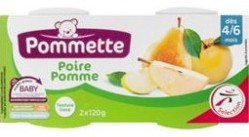 Pommette  Pear & Apple Compote, 2 x 120 gr