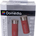 Domedia Stainless Steel Salt & Pepper Dispenser, Red, 2 ct
