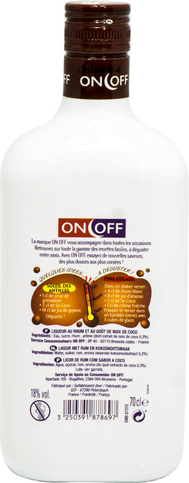 On Off Coconut Rum Liquor, 700 ml