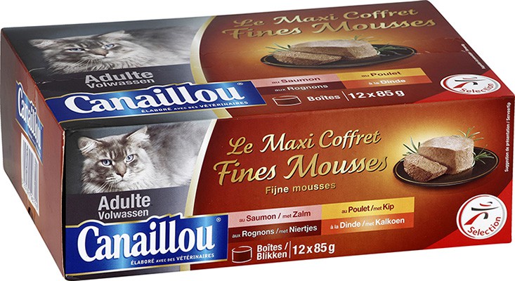 Canaillou Salmon & Chicken Mousses Cat Food , 12 x 85 gr