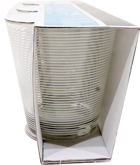 Domedia 27 cl Colored Glass Cups, White, 3 ct