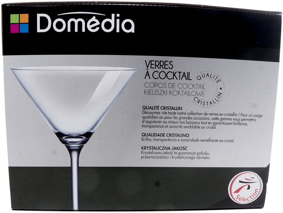 Domedia 18 cl Cristal Clear Cocktail Glasses, 4 ct