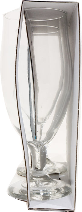 Domedia 40 cl Cristal Clear Footed Pilsner Glasses, 2 ct