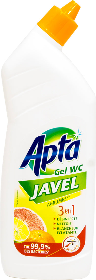 Apta 3-in-1 WC Gel with Bleach Citrus, 750 ml