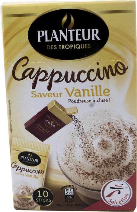 Planteur des Tropiques Vanilla Cappuccino Instant Coffee, 10 ct