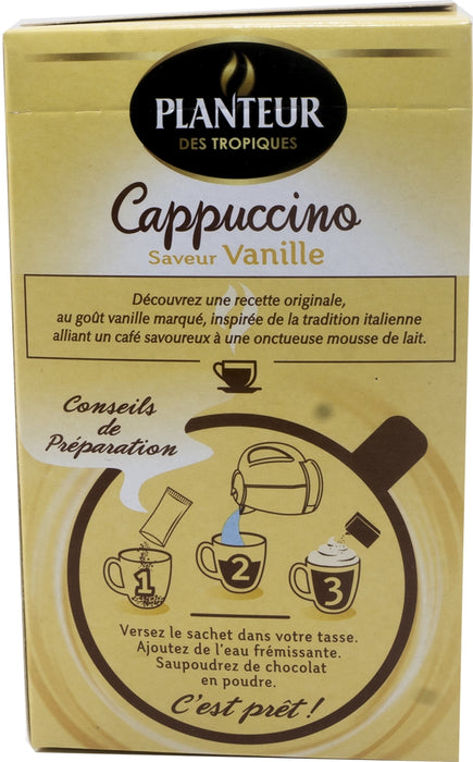 Planteur des Tropiques Vanilla Cappuccino Instant Coffee, 10 ct