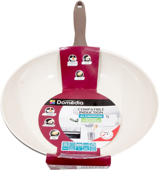 Domedia Aluminium Wok with Ceramic Coating, 28 cm