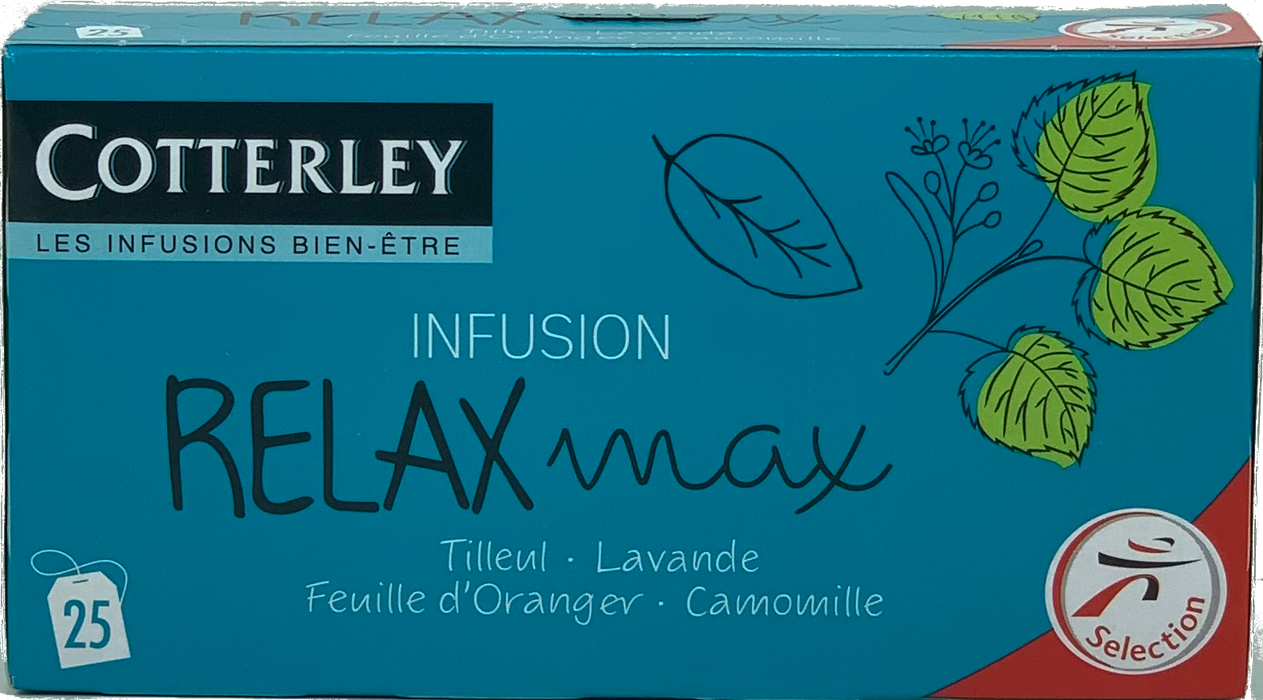 Cotterly Infusion Relax Max Tea Bags, 25 ct