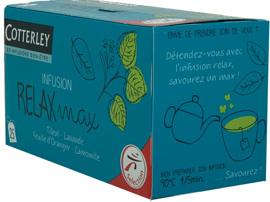 Cotterly Infusion Relax Max Tea Bags, 25 ct
