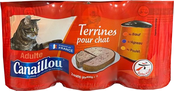 Canaillou Loaf Cat Food, Vaue Pack , 6 x 400 gr