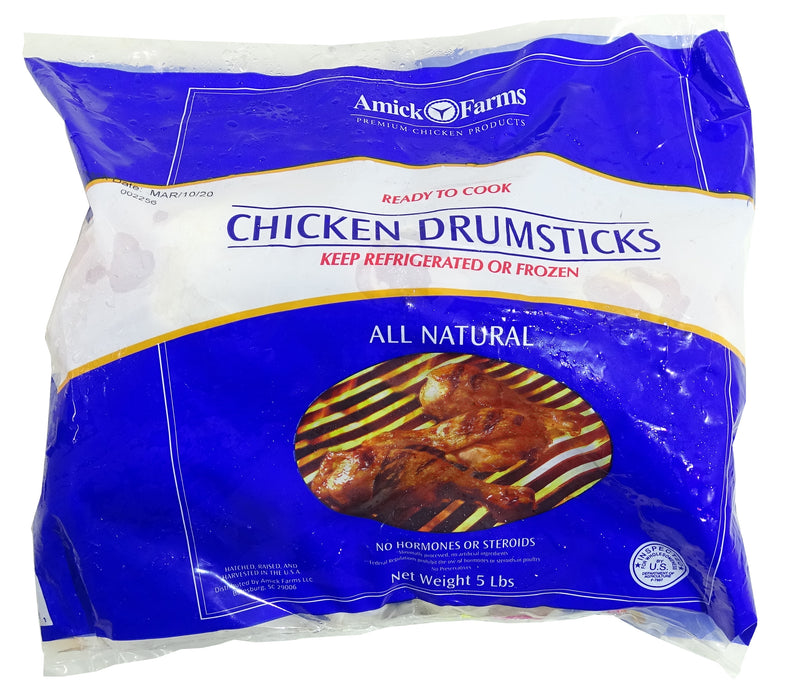 Amick Farms Ready to Cook Chicken Drumsticks, 5 lb