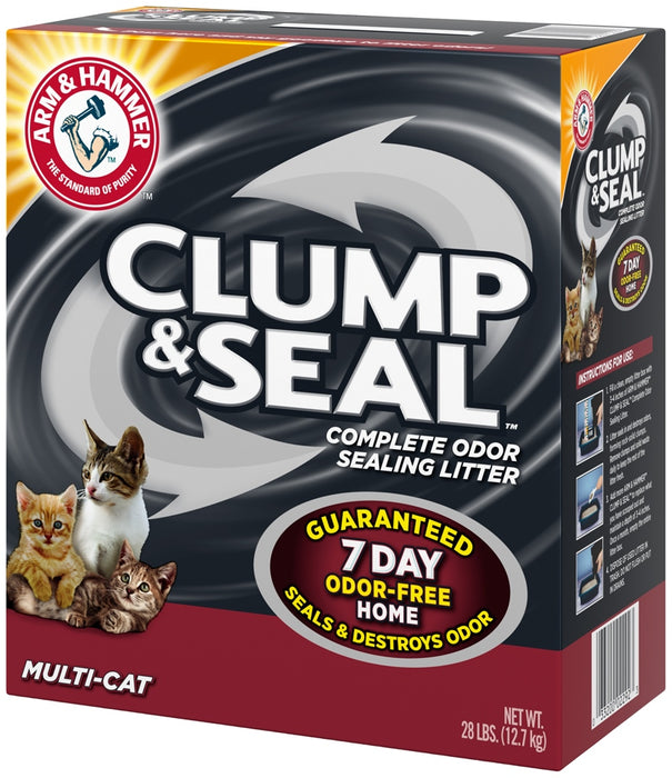 Arm & Hammer Clump & Seal Multi-Cat Complete Odor Sealing Litter, 28 lbs