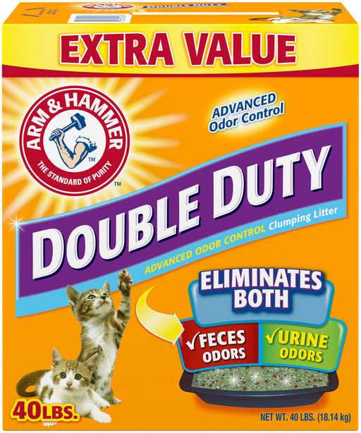 Arm & Hammer Double Duty, Advanced Odor Clumping Cat Litter, 40 lb