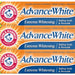 Arm & Hammer Advance White Toothpaste, Extreme Whitening Value Pack, 3 x 7.2 oz