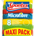 Spontex Microfibre Mullti-Purpose Cloths, 8 ct