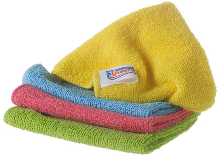 Spontex Microfibre Mullti-Purpose Cloths, 8 ct