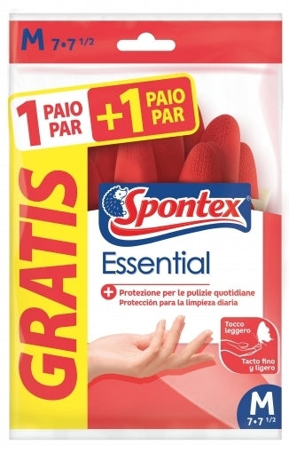 Spontex Essential Gloves, Medium, 4 pcs (2 pairs)