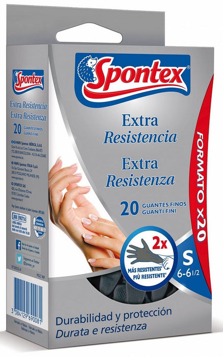 Spontex Black Protect Disposable Gloves, Small, 20 ct