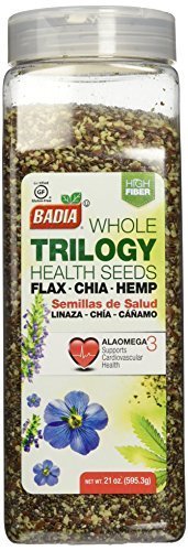 Badia Trilogy Health Seeds, Flax-Chia-Hemp, 21 oz