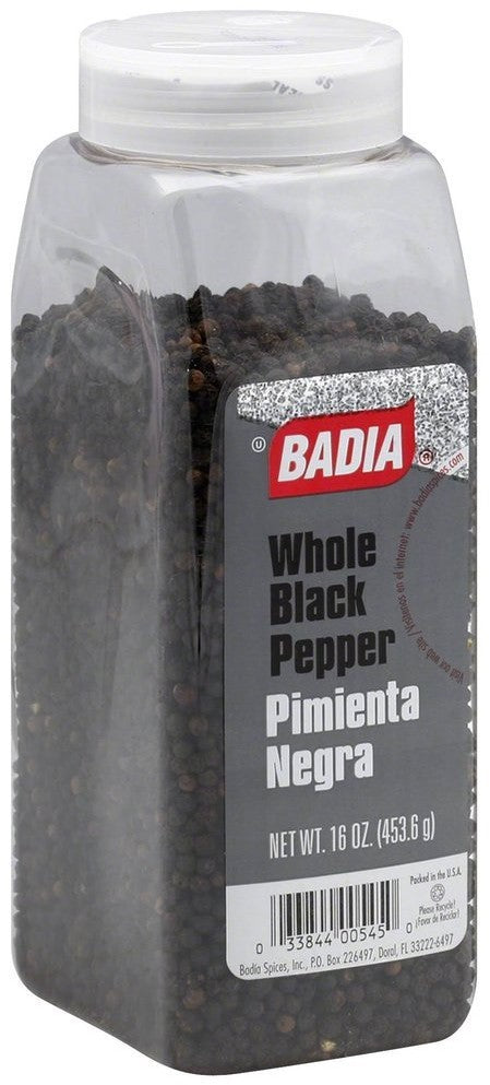 Badia Whole Black Pepper, 16 oz