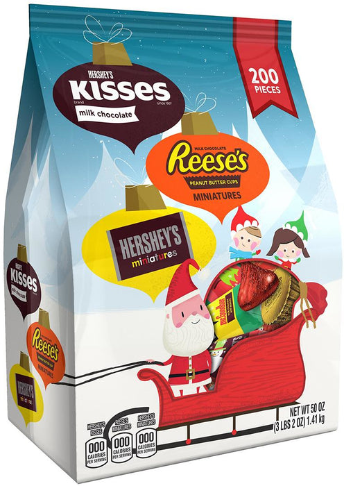 Hershey's Holiday Miniature Chocolates Assortment, 200 pcs