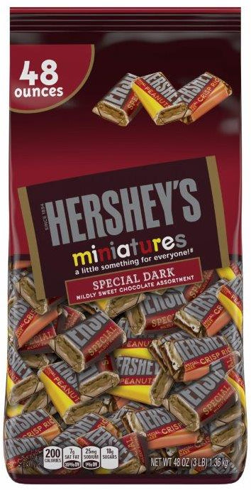 Hershey's Miniatures Special Dark Chocolate, 48 oz