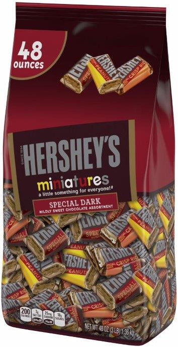 Hershey's Miniatures Special Dark Chocolate, 48 oz