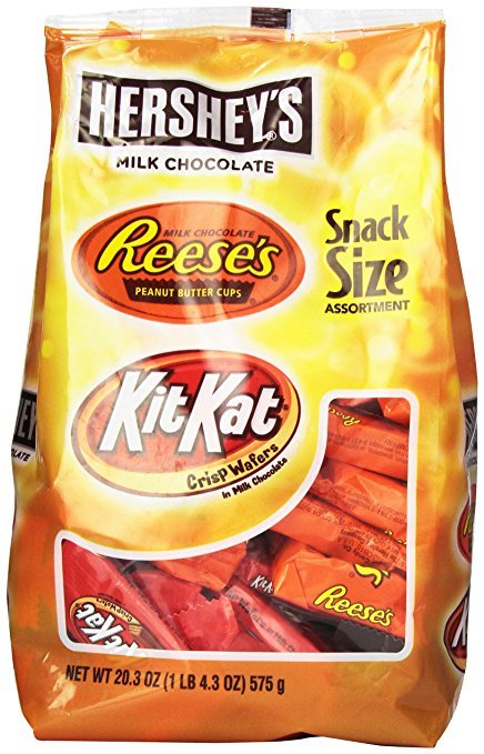 Hershey's Snack Size Variety-Pack, HMilk Chocolate Bars, Reese's & KitKat, 20.3 oz