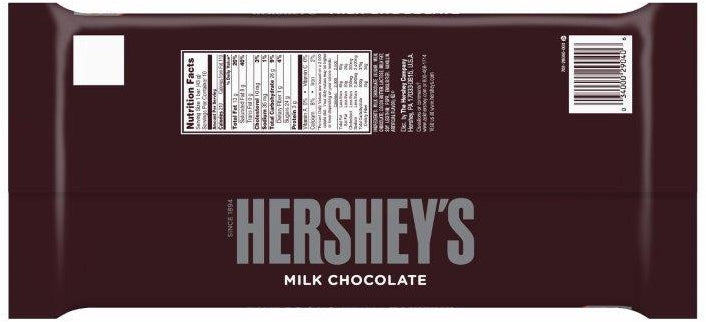 Hershey's Milk Chocolate Full Size Bars, 10 x 1.55 oz