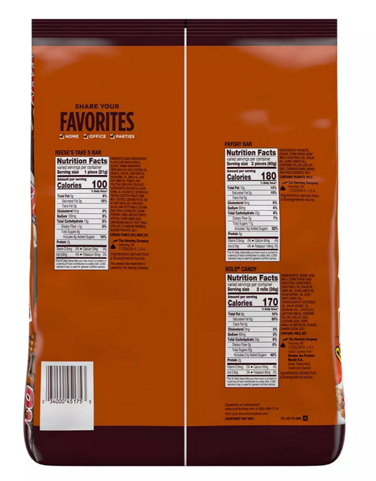 Hershey's Caramel Lovers Assorted Candy Bag , 54.52 oz