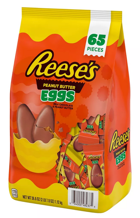 Reese's Milk Chocolate Peanut Butter Eggs Candy Bag , 65 ct