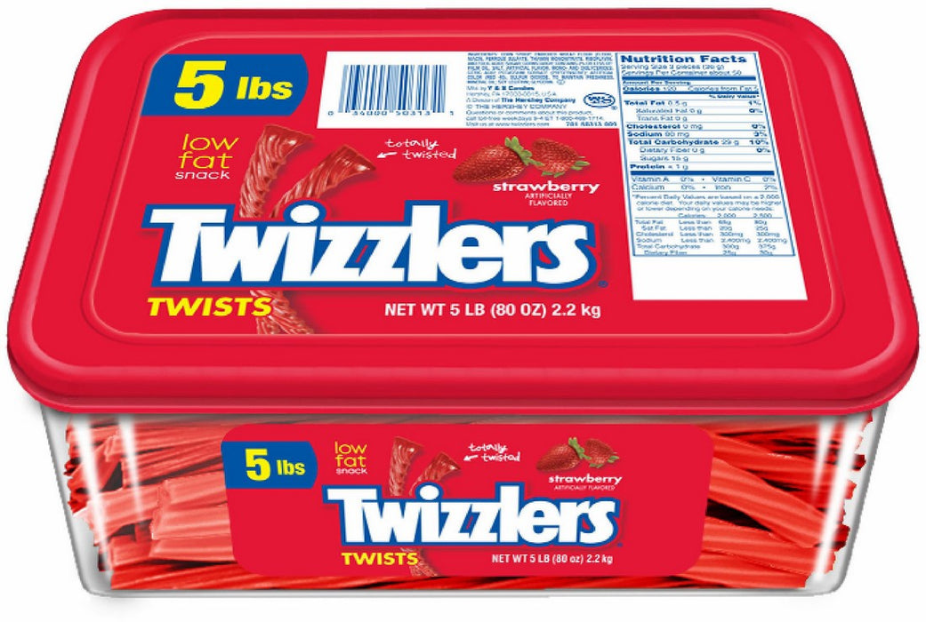 Hershey's Twizzlers Strawberry Twists, 5 lbs