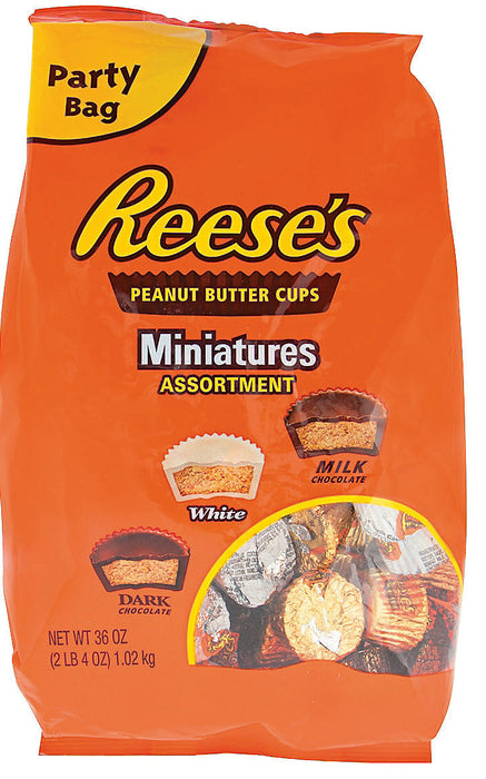 Hershey's Reese's Peanut Butter Cups Miniatures Assortment , 36 oz