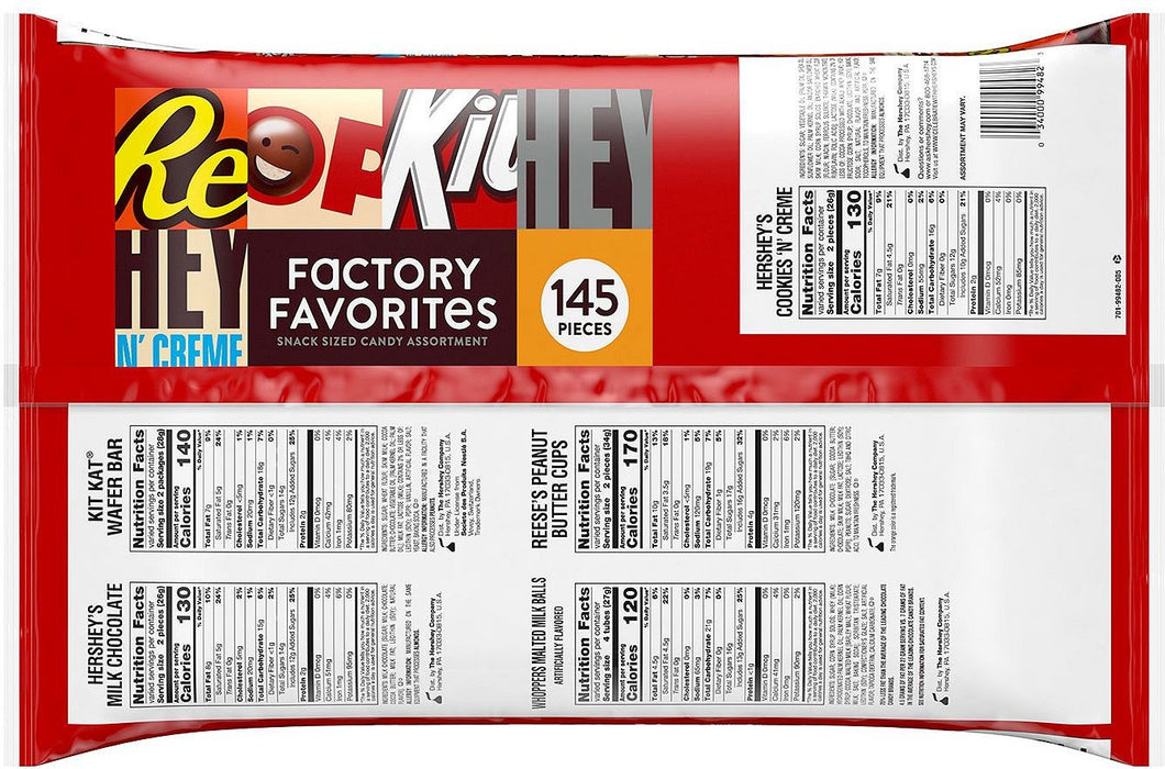 Hershey's Factory Favorites, Variety Bag, 145 ct