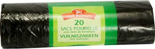 Top Budget Vuilniszakken met Sluitstrips, 100 L, 20 ct