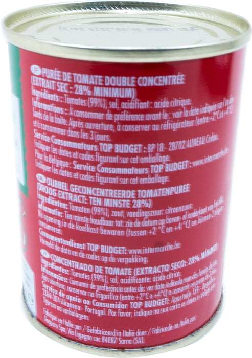 Top Budget Double Concentrated Tomato Paste, 140 gr