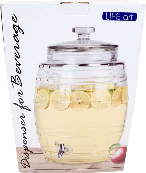 Life Art Large Glass Juice Dispenser , 10 L