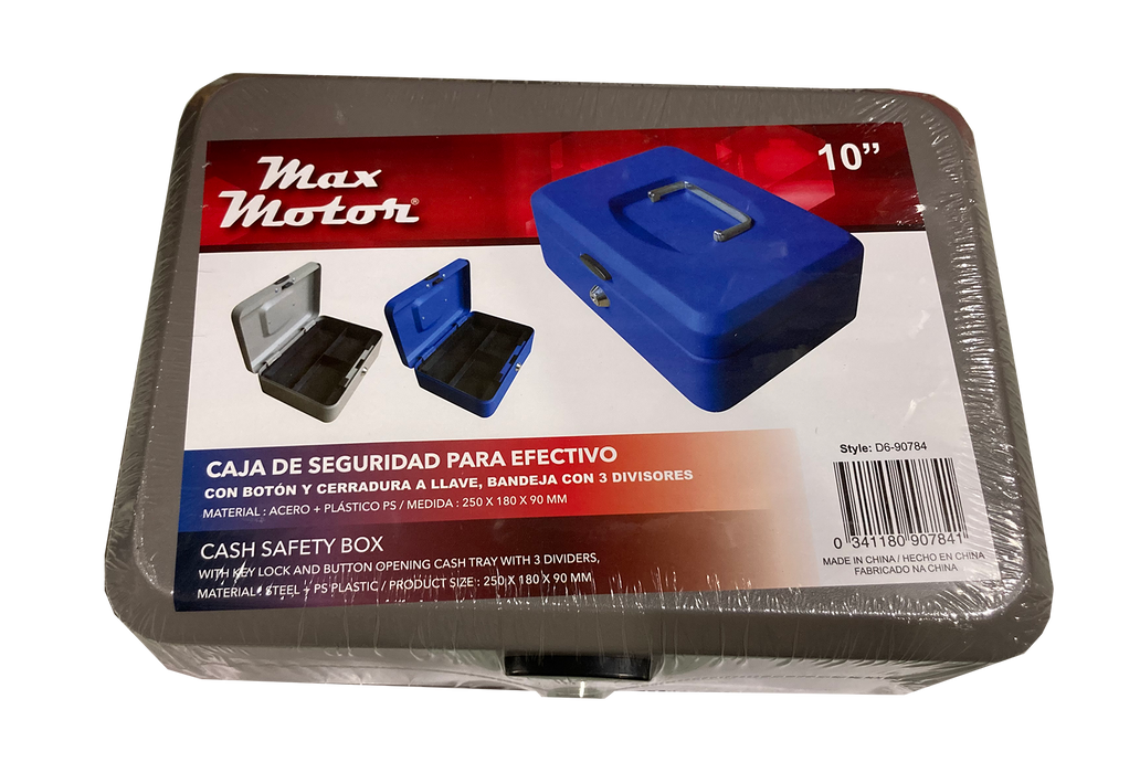 Max Motor Cash Safety Box, 10 Inch, 1 pc