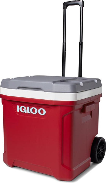 Igloo Latitude 60-QT Roller Wheeled Cooler, Red & Gray , 1 pc