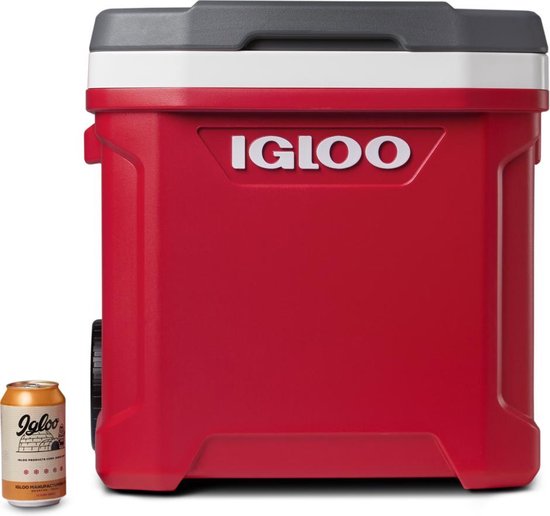 Igloo Latitude 60-QT Roller Wheeled Cooler, Red & Gray , 1 pc