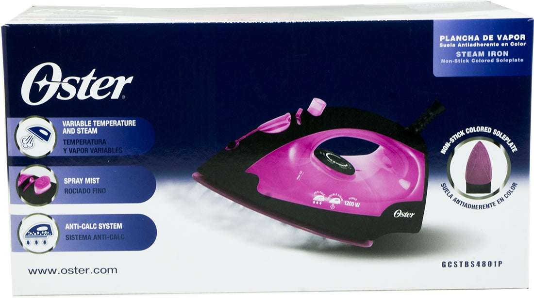 Oster Non-Stick Steam Iron, Purple, 1200 W